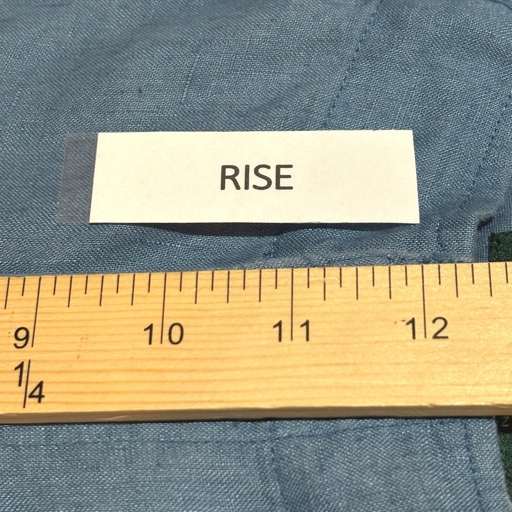 Lauren Ralph Lauren Womens 100% Linen Straight Leg Trousers Sz 10 Blue High Rise - Picture 8 of 10